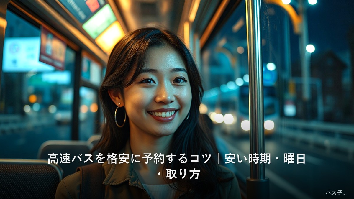 高速バスを格安に予約するコツ｜安い時期・曜日・取り方