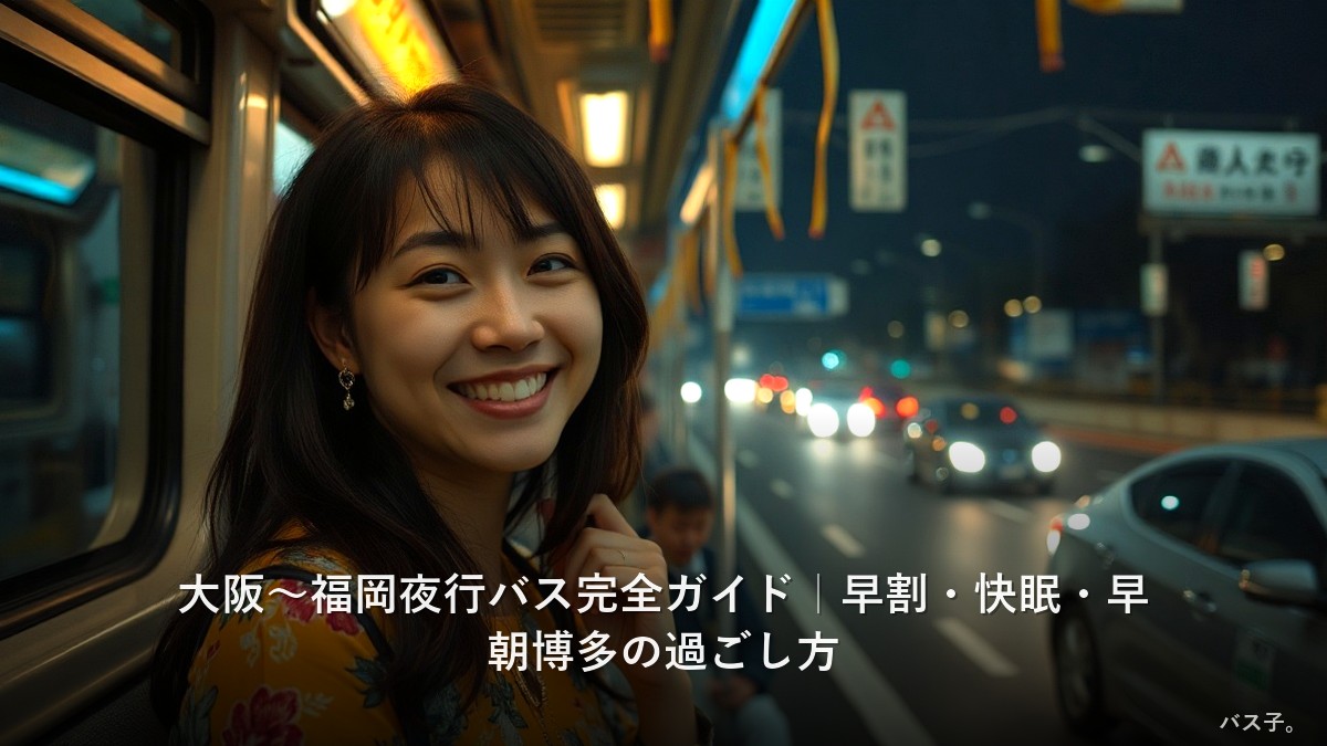 大阪〜福岡夜行バス完全ガイド｜早割・快眠・早朝博多の過ごし方