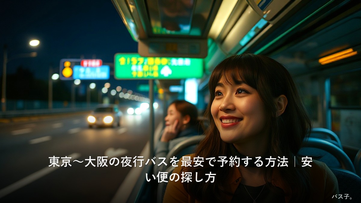 東京〜大阪の夜行バスを最安で予約する方法｜安い便の探し方