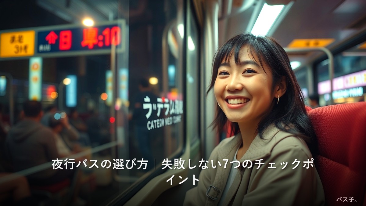 夜行バスの選び方｜失敗しない7つのチェックポイント
